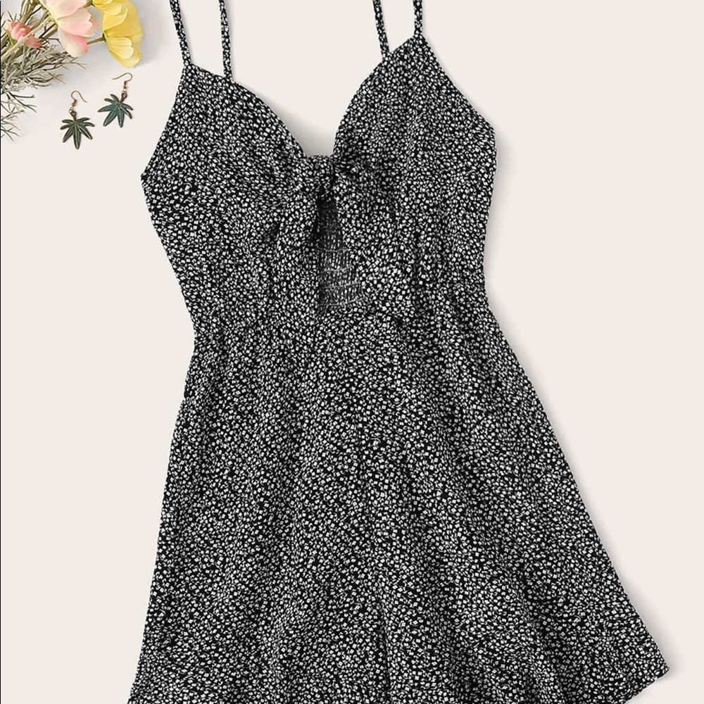 SheIn Tie Front Romper